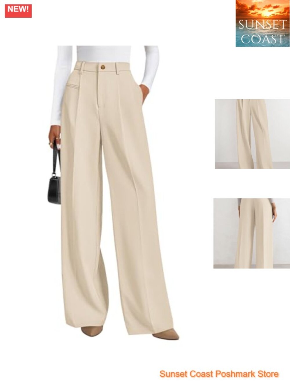 PRETTYGARDEN Women's Tailored Wide Leg Work Dress Pants